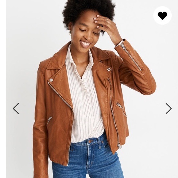Madewell Jackets & Blazers - MADEWELL Washed Leather Motorcycle Jacket  Size Small